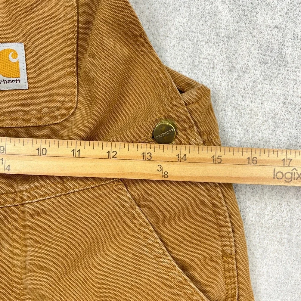 Carhartt  Bibs Youth‎ 10 Insulated Overalls Duck Tan Canvas Double Knee 30x22